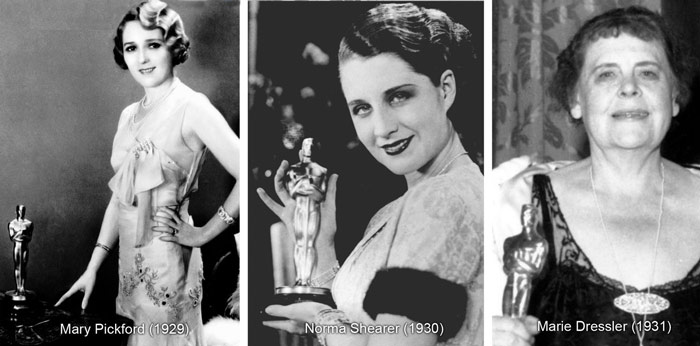 Mary Pickford; Norma Shearer; Marie Dressler